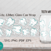 teeth wrap 16 oz libbey design graphic vector vinyl svg cricut cut files teeth dentist wrap cup dental cup vector design dental assistant cup