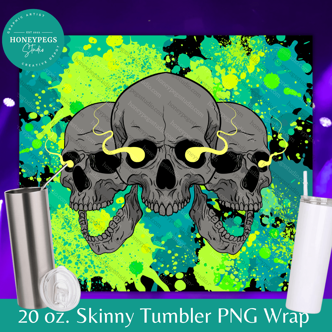 acid skull tumbler wrap grunge badass design heat press files honeypegs studio acid splatter badass tumbler wrap download ransparent backrgound digital download online store cricut files online store heatpress sublimation png designs online store instant download digital download cup and mug wraps skull lover tumbler design skuls and paint splatter yellow and green neon tumbler wrap neon skulls sublimation mugpress heatpress design